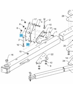 Пластина кріплення стійки 12x235x600 E9 LEMKEN 4022572 2