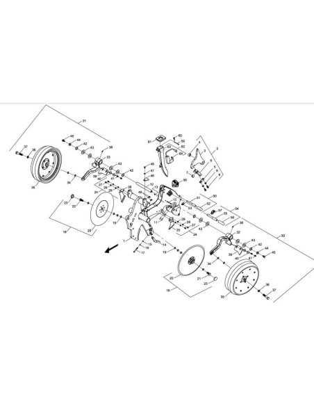 24146501 Чистик дисків сошника внутрішній HORSCH