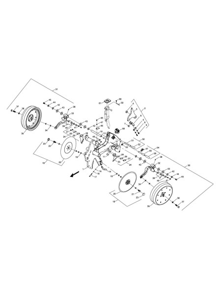 24147500 Скребок диска сошника (комплект) Horsch