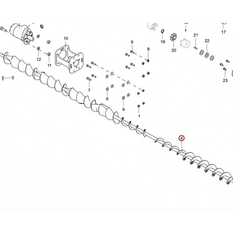 Завантажувальний шнек 209665 для сівалок Vaderstad